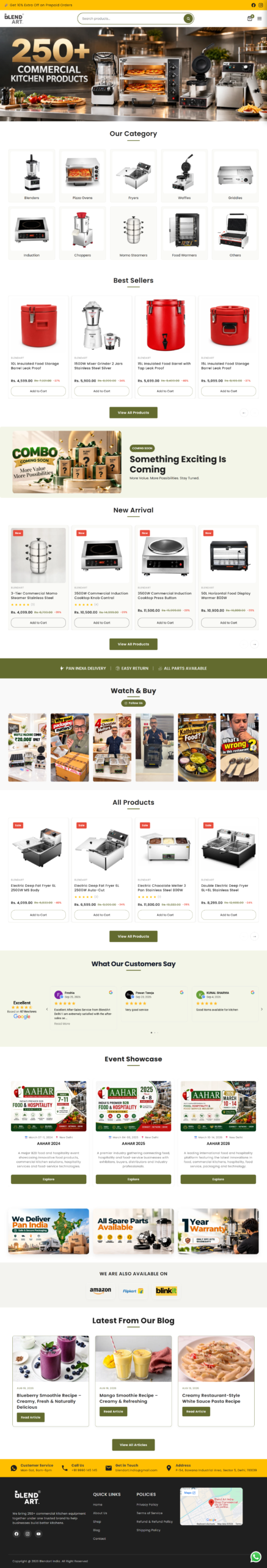 Blendart India website screenshot