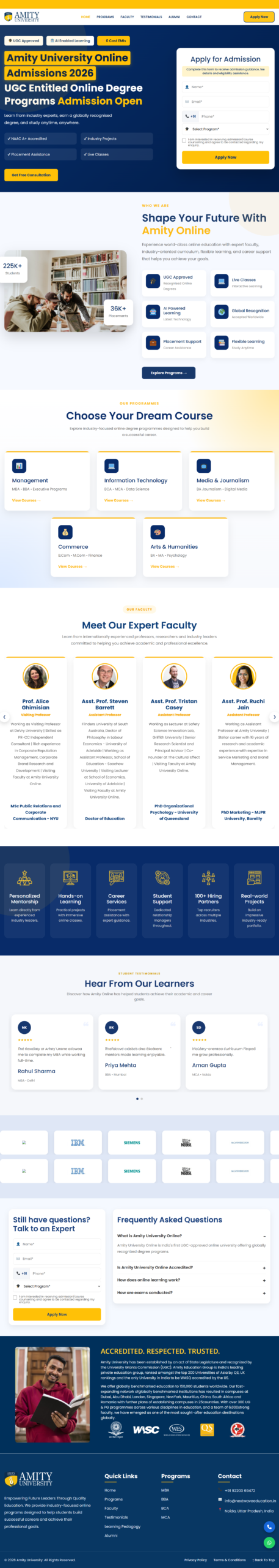 Next Wave Education website screenshot